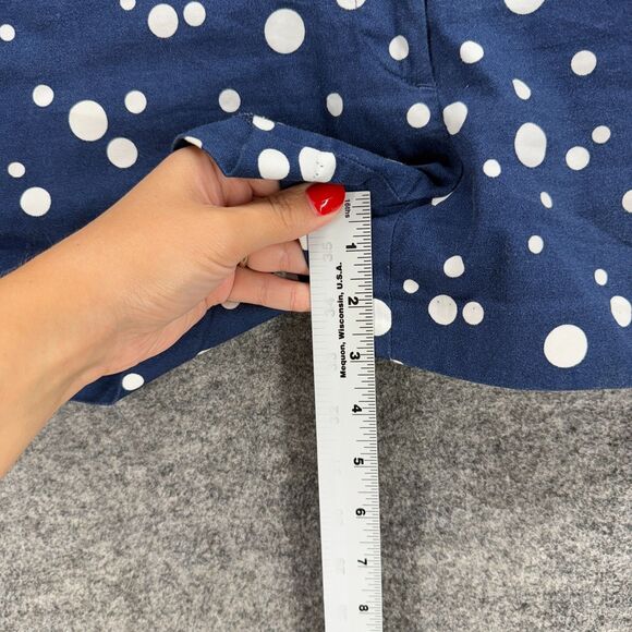 Gap Shorts Women 4 Blue Polka Dot Khakis Summer Shorts Mid Rise Cotton Pockets - Picture 5 of 8